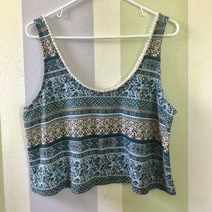Tribal Print Boxy Tank Top
